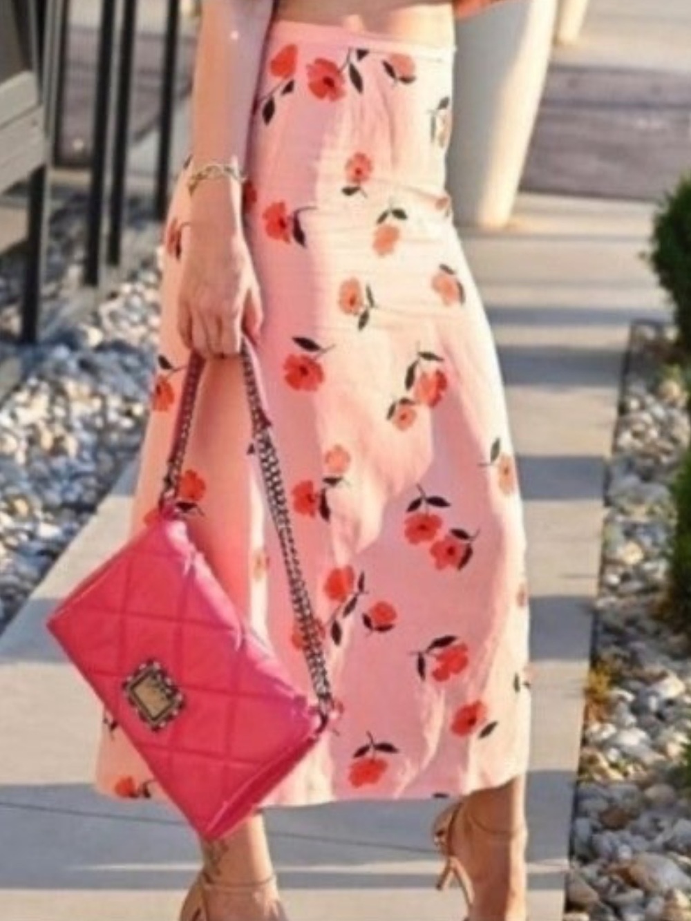 Zara Floral Linen Maxi Cottagecore Skirt Size XXL